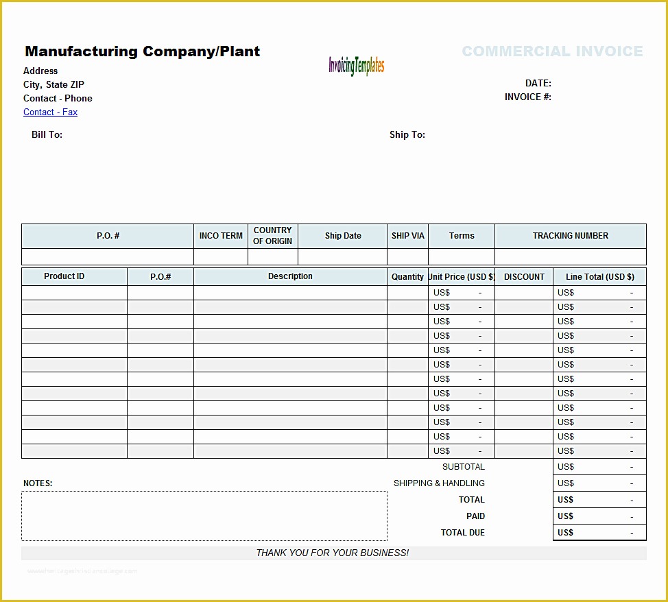 Free Pdf Templates Of Blank Invoices to Print Mughals