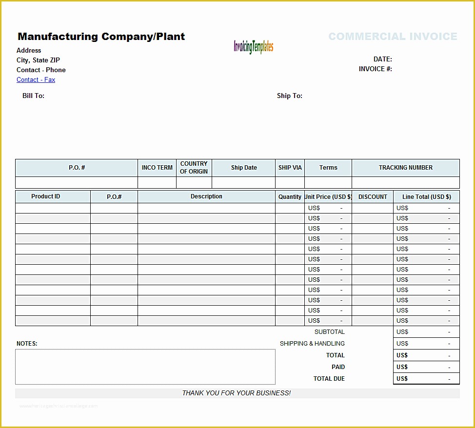 Free Pdf Templates Of Blank Invoices to Print Mughals