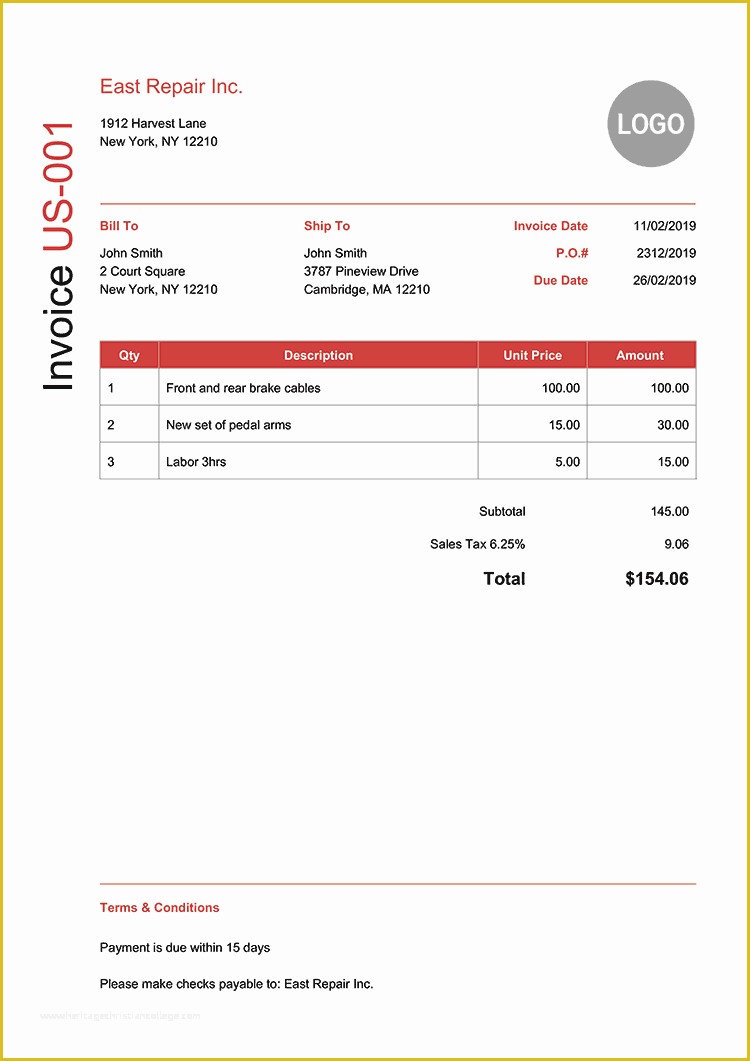 Free Pdf Templates Of Free Blank Invoice Pdf