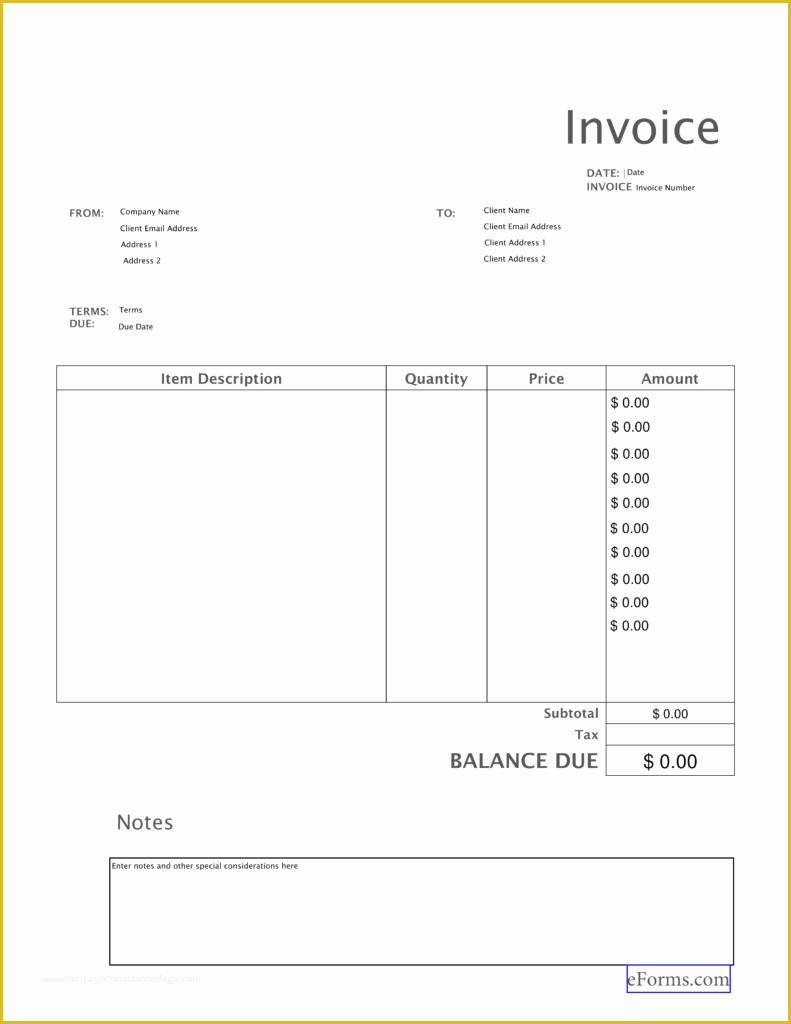 Free Pdf Templates Of Free Blank Invoice Templates Pdf