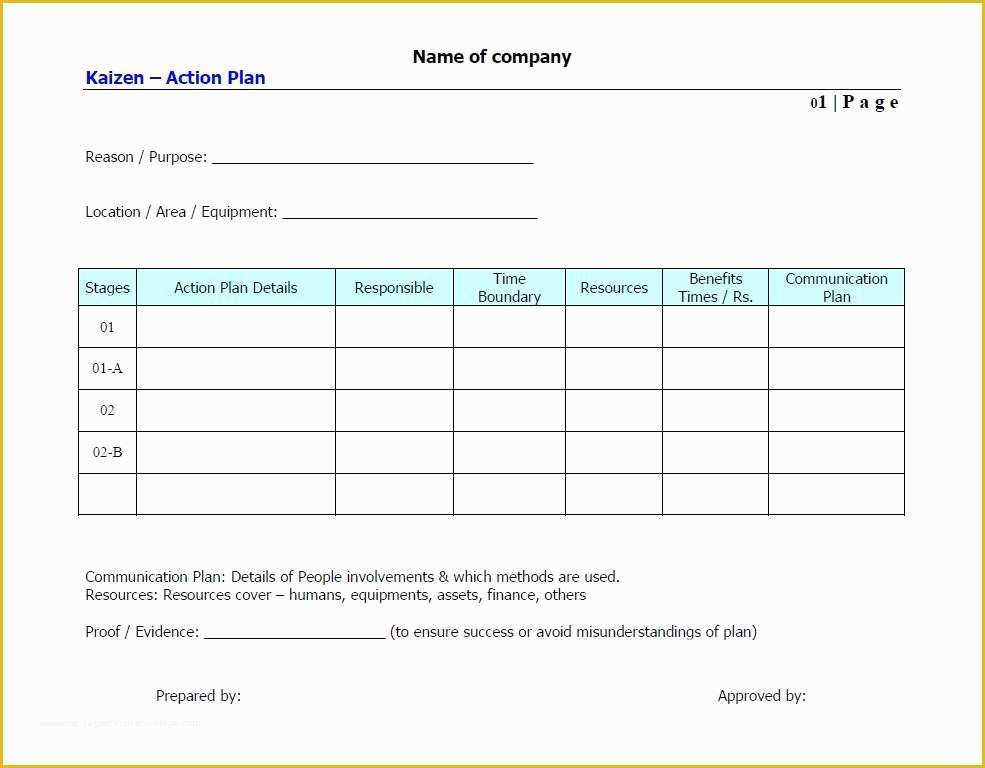 Free Pdf Templates Of Stunning General Action Plan Template Word Examples Thogati