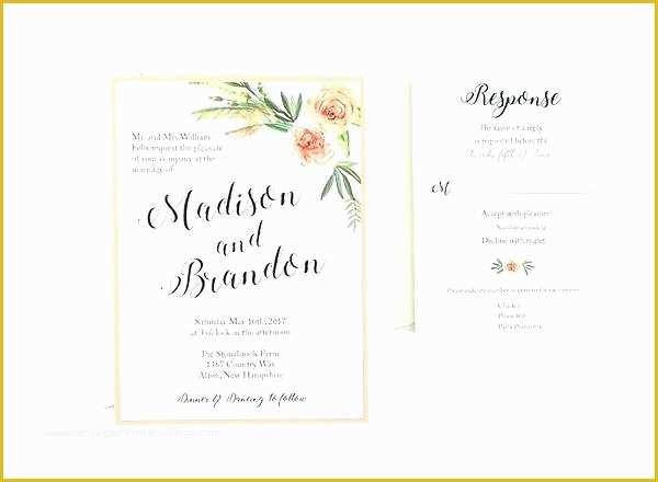 Free Pdf Wedding Invitation Templates Of Free Printable Invitation Template Editable Texts Print at