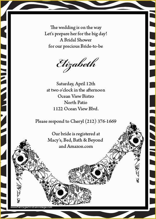 Free Pdf Wedding Invitation Templates Of Free Wedding Pdf Download Black Shoes and Zebra Print