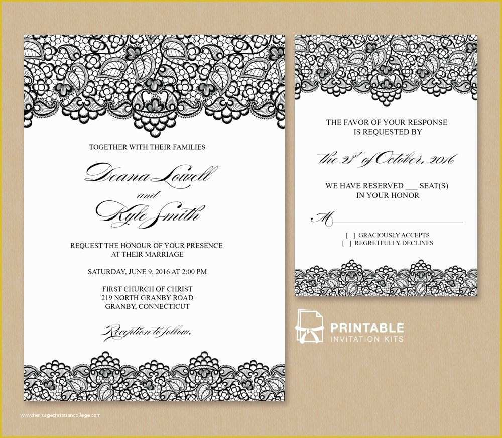 Free Pdf Wedding Invitation Templates Of Invitation Information Template