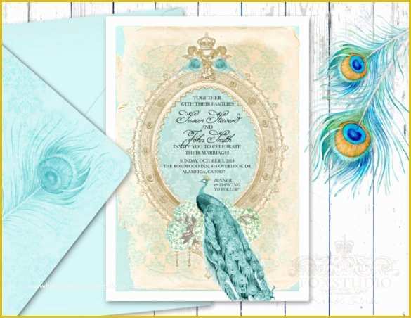 Free Peacock Wedding Invitation Templates Of 23 Peacock Wedding Invitation Templates – Free Sample