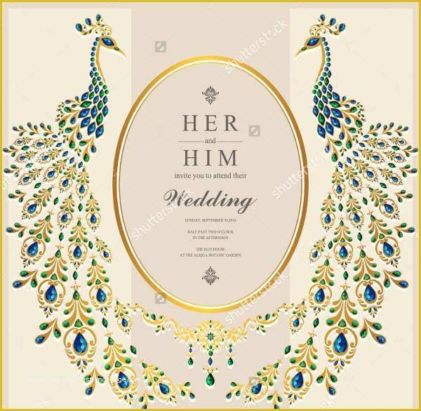 Free Peacock Wedding Invitation Templates Of 50 Sample Wedding Invitations Psd Ai Vector Eps