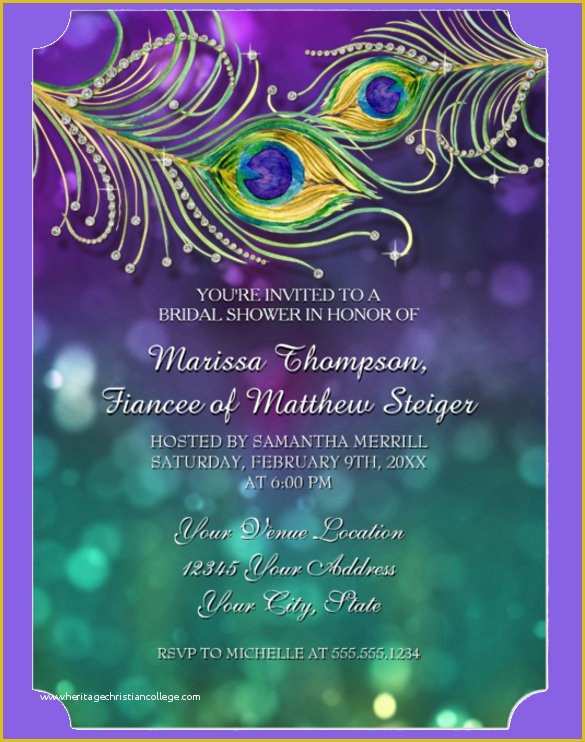 Free Peacock Wedding Invitation Templates Of 55 Invitation Card format Birthday Invitation Birthday