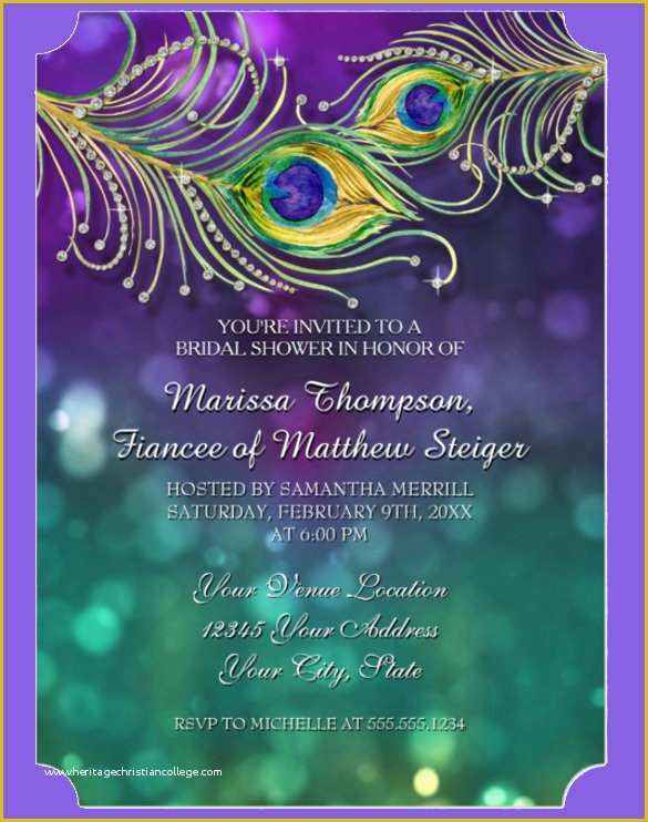 Free Peacock Wedding Invitation Templates Of 55 Invitation Card format Birthday Invitation Birthday