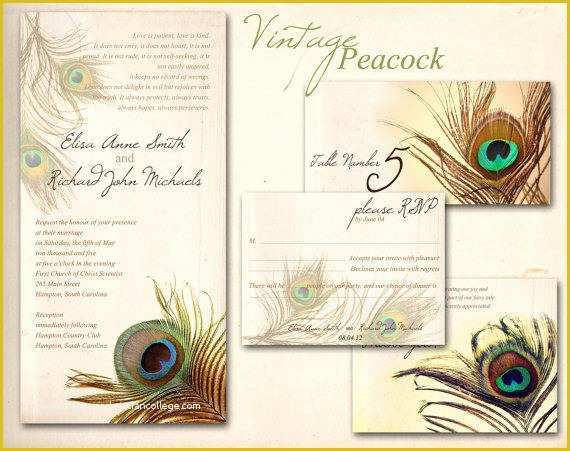 Free Peacock Wedding Invitation Templates Of Peacock Wedding Invitation Printable From Abandig On Etsy