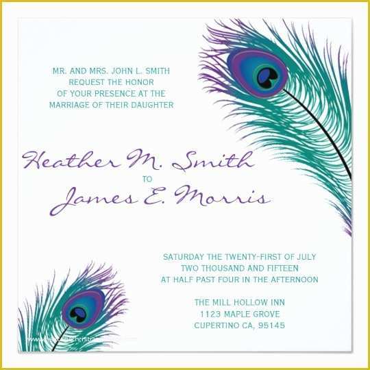 Free Peacock Wedding Invitation Templates Of the Classy Peacock Wedding Invitation