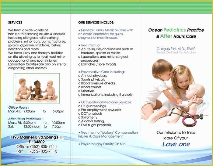 Free Pediatric Brochure Templates Of 50 New Free Pediatric Brochure Templates