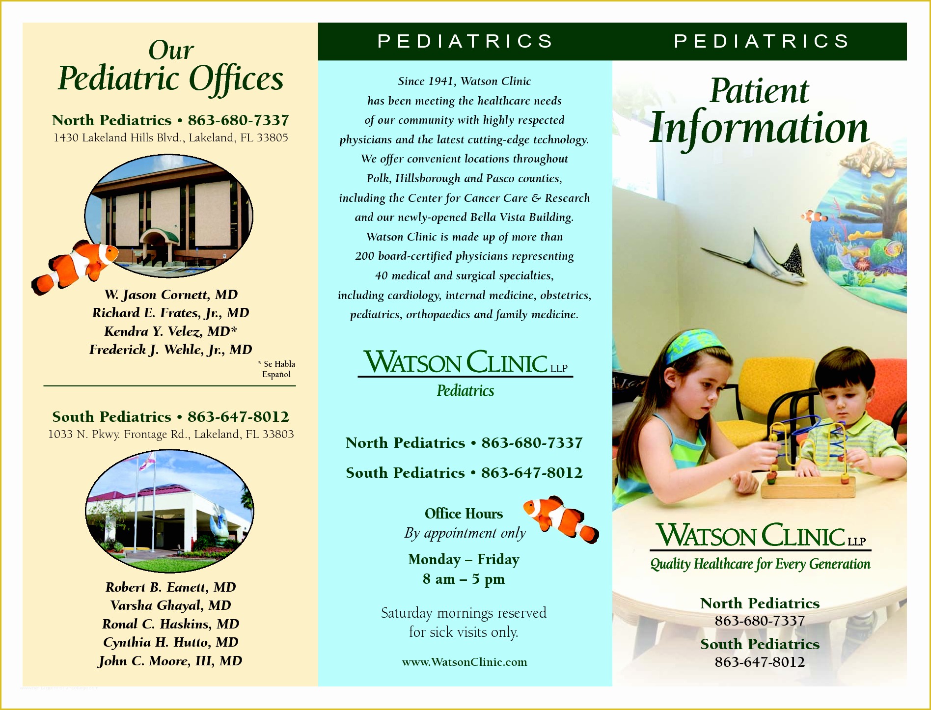 Free Pediatric Brochure Templates Of 9 Best Of Sample Medical Brochures Doctor Fice