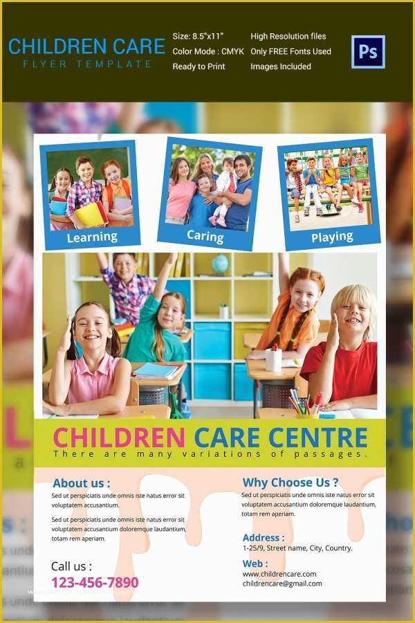 Free Pediatric Brochure Templates Of Daycare Flyer Template Free Yourweek D87b68eca25e