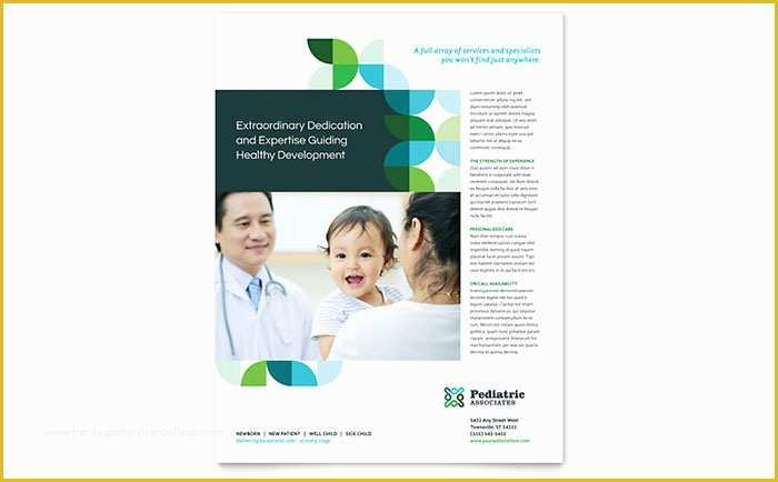 Free Pediatric Brochure Templates Of Pediatric Doctor Flyer Template Design