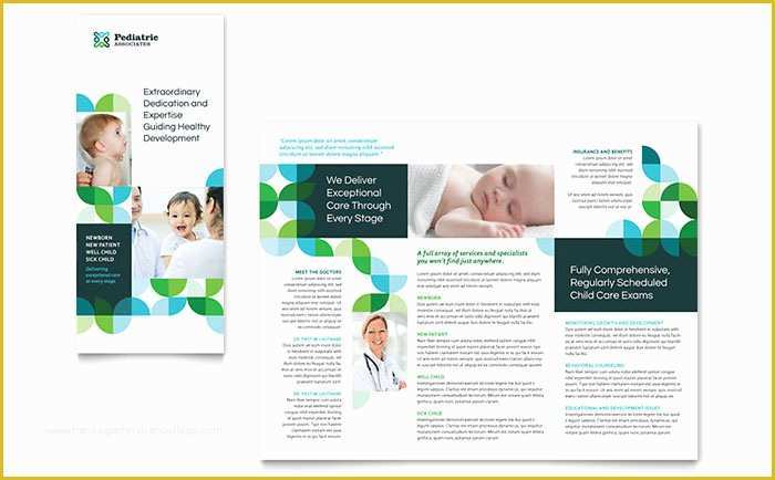 Free Pediatric Brochure Templates Of Pediatric Doctor Tri Fold Brochure Template Design