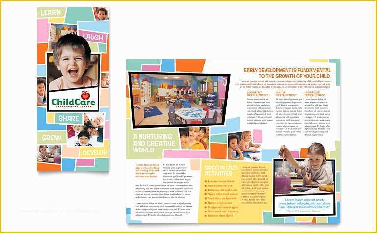 Free Pediatric Brochure Templates Of Preschool Kids &amp; Day Care Brochure Template Word &amp; Publisher