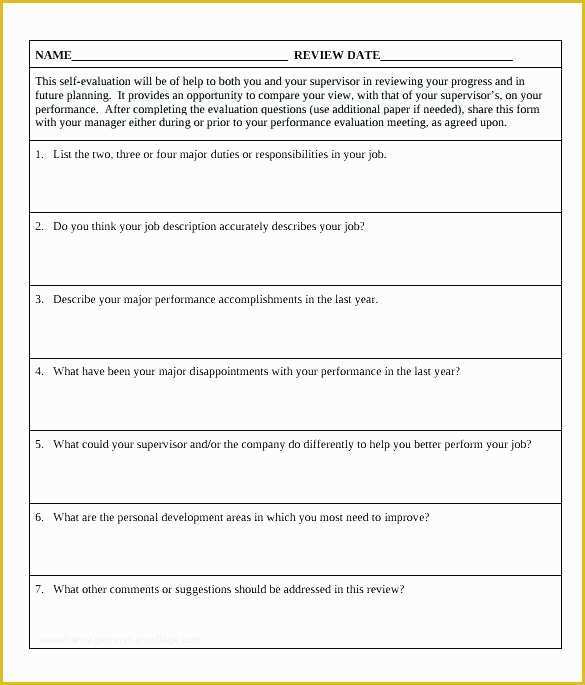 Free Performance Review Template Of Performance Evaluation Template Word Gallery Mid Year