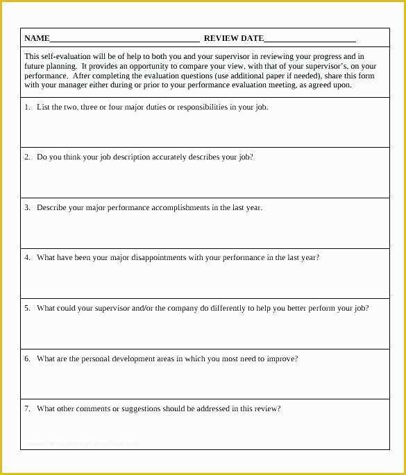 Free Performance Review Template Of Performance Evaluation Template Word Gallery Mid Year