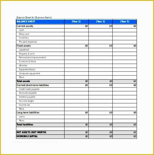 Free Personal Balance Sheet Template Of 10 Trial Balance Template Excel Exceltemplates