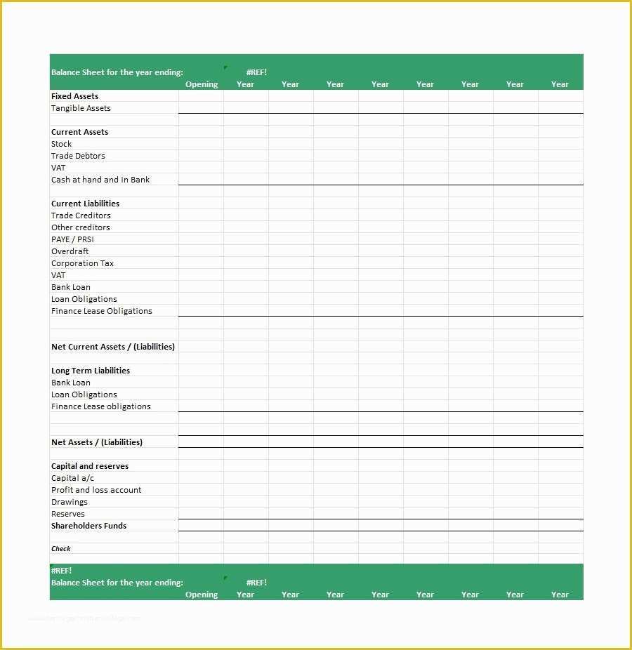 Free Personal Balance Sheet Template Of 38 Free Balance Sheet Templates & Examples Template Lab