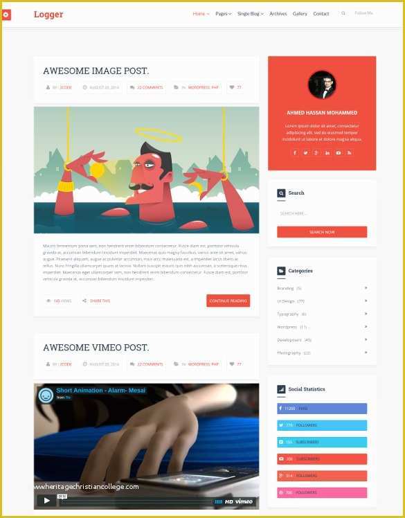 Free Personal Blogger Templates Of 35 Bootstrap Blog themes & Templates