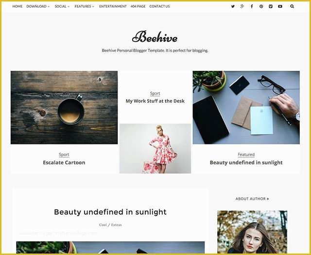 Free Personal Blogger Templates Of Blogger Template Beehive Personal Templates Creative