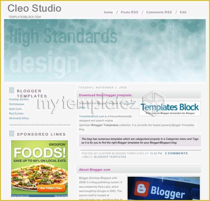 Free Personal Blogger Templates Of Free Templates Blogger Templates Personal &amp; Blog Cleo Studio