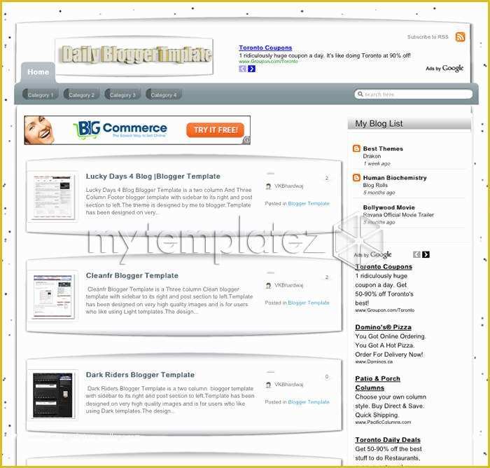 Free Personal Blogger Templates Of Free Templates Blogger Templates Personal & Blog Daily