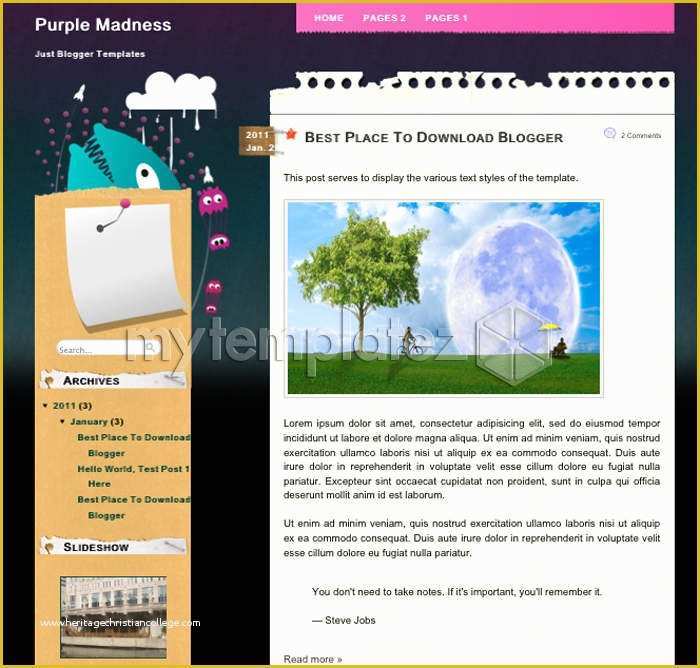 Free Personal Blogger Templates Of Free Templates Blogger Templates Personal & Blog Purple