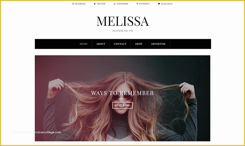 Free Personal Blogger Templates Of Melissa Personal Blogger Template 2018