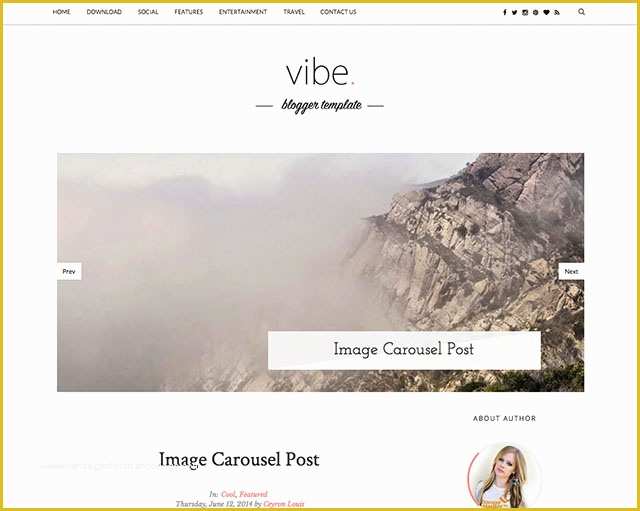 Free Personal Blogger Templates Of Vibe Personal Blogger Template