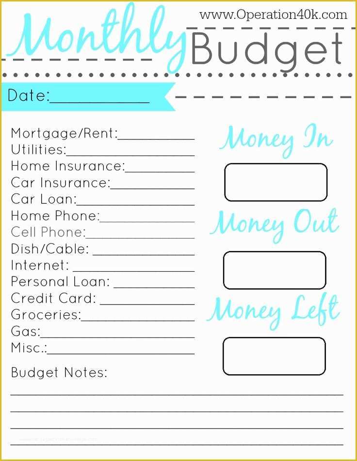 Free Personal Budget Planner Template Of 20 Free Printable Monthly Bud Planners