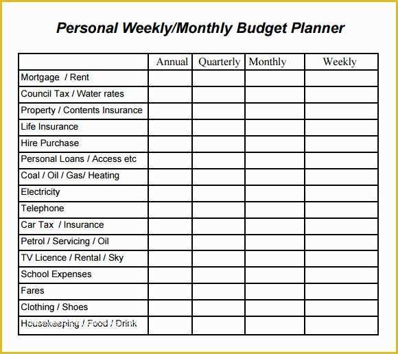 Free Personal Budget Planner Template Of Bud Planner Template 8 Free Download for Pdf Excel