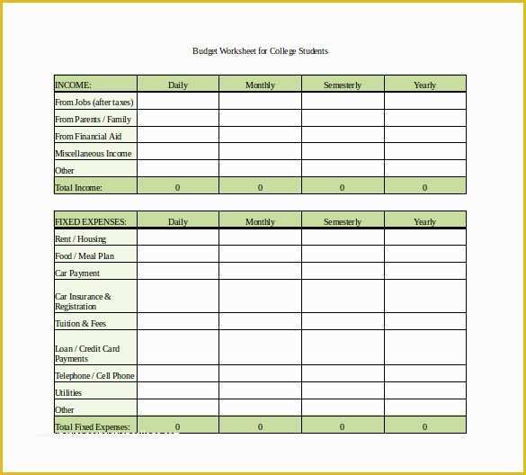 Free Personal Budget Template Download Of 12 Sample Monthly Bud Spreadsheet Templates Word