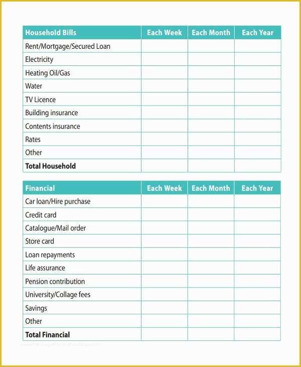Free Personal Budget Template Download Of Household Bud Templates