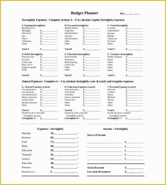 Free Personal Budget Template Download Of Personal Bud Template – 10 Free Word Excel Pdf