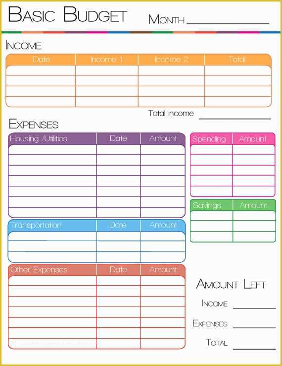Free Personal Budget Template Of Basic Monthly Bud Template
