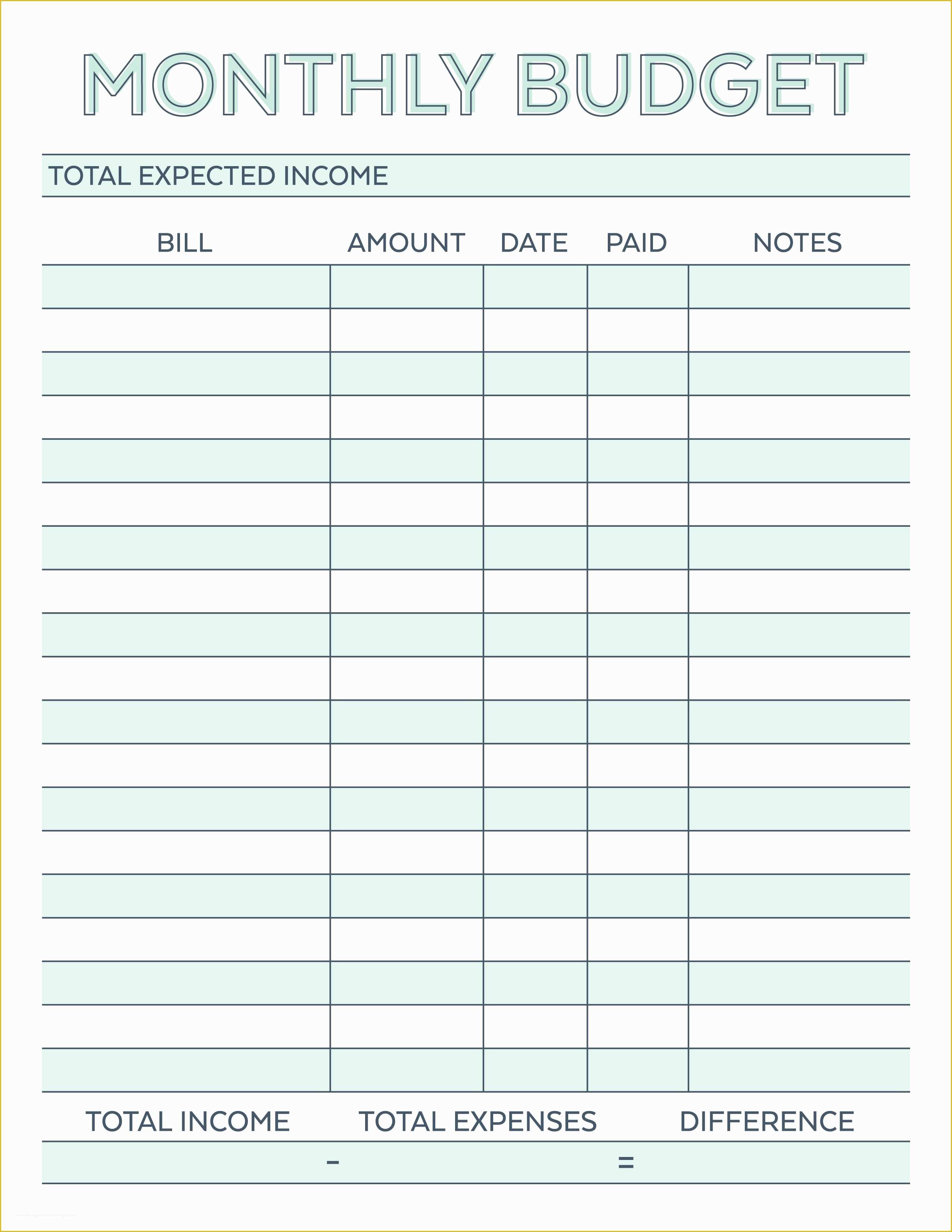 Free Personal Budget Template Of Pin by Melody Vliem On Printables