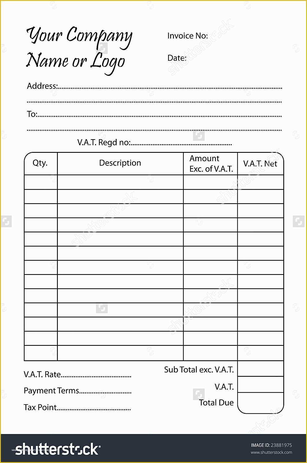 Free Personal Invoice Template Of Bill Receipt Mughals