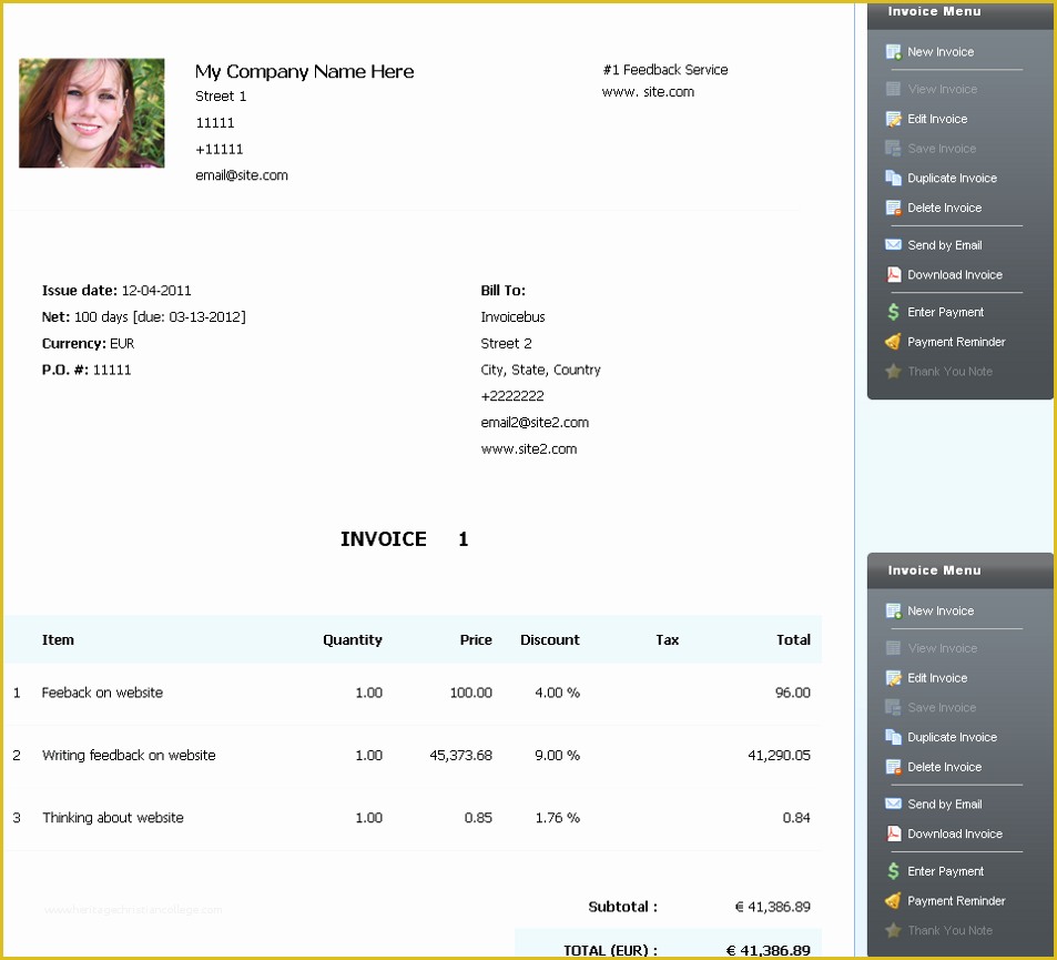 Free Personal Invoice Template Of Personal Invoice Template