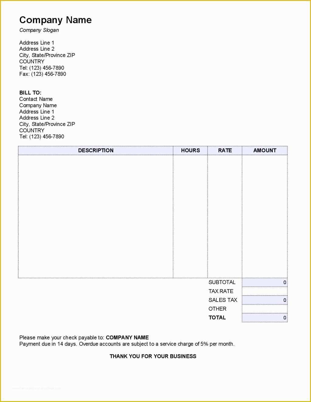 Free Personal Invoice Template Of Sample Invoices for Small Business Invoice Template Ideas