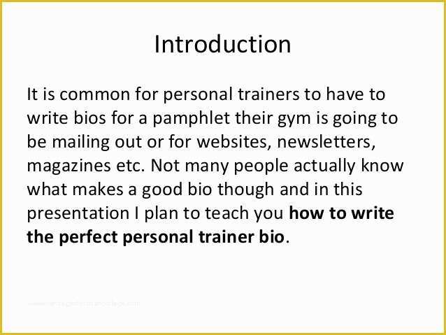 Free Personal Trainer Bio Template Of How to Write the Perfect Personal Trainer Bio