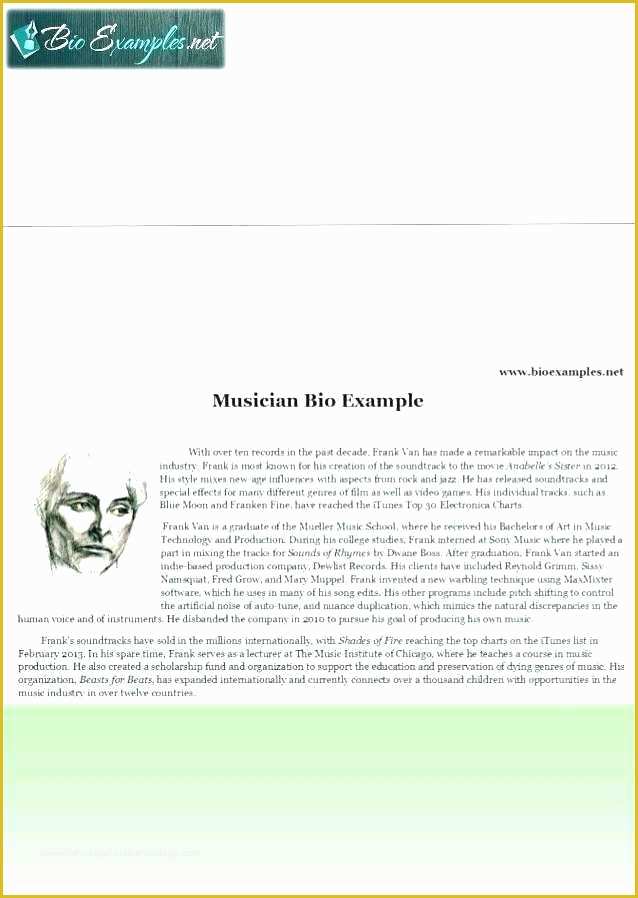 Free Personal Trainer Bio Template Of Personal Bio Template Free Biography Template Word