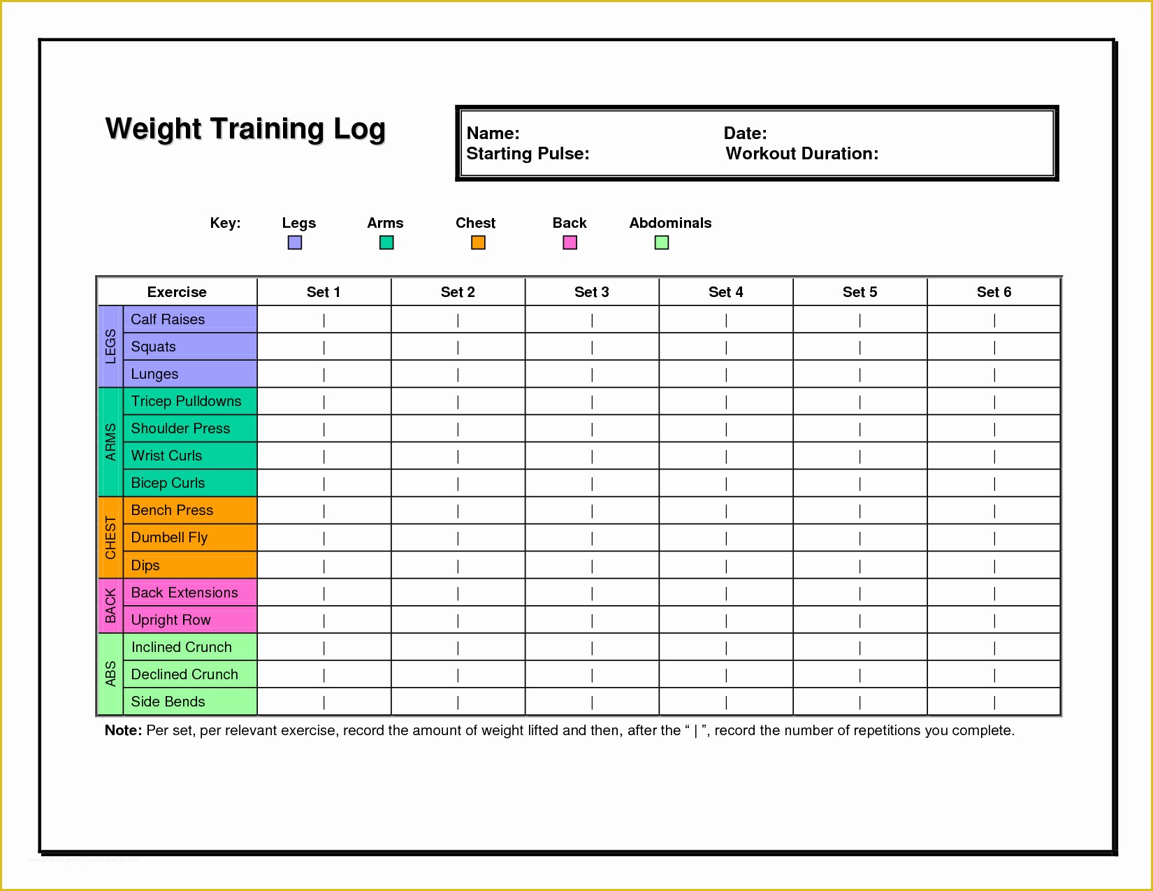 Free Personal Training Program Template Of 6 Best Of Free Printable Weight Lifting Workout