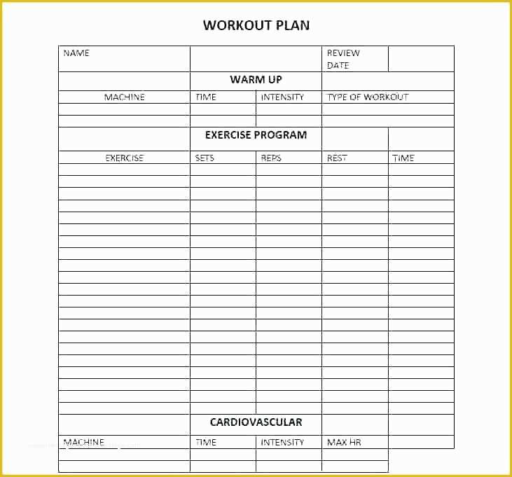 Free Personal Training Program Template Of astonishing Personal Training Program Design Templates