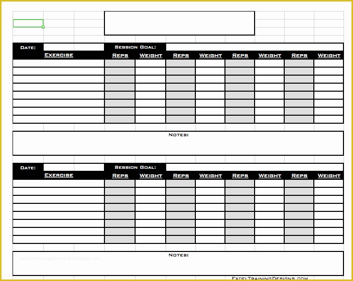 Free Personal Training Program Template Of Free Personal Training Excel Templates Excel Spreadsheet