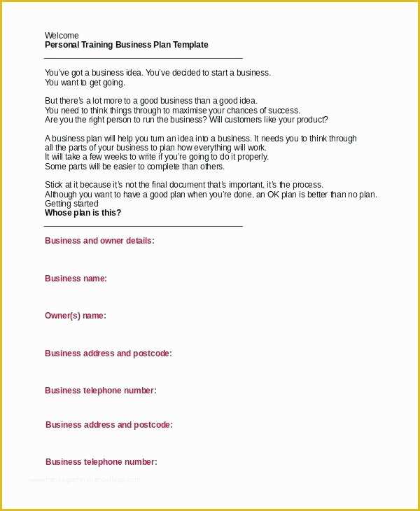 Free Personal Training Program Template Of Gymnastics Lesson Plan Template Beautiful Personal Trainer