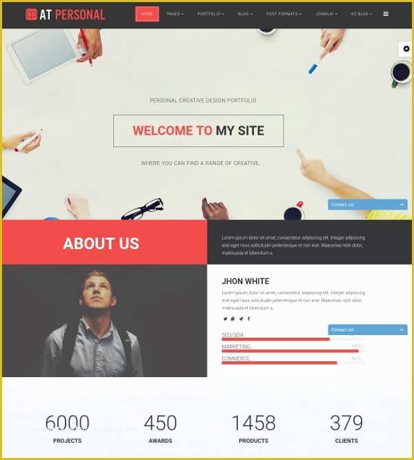 Free Personal Website Templates Of 19 Free Personal Website themes & Templates