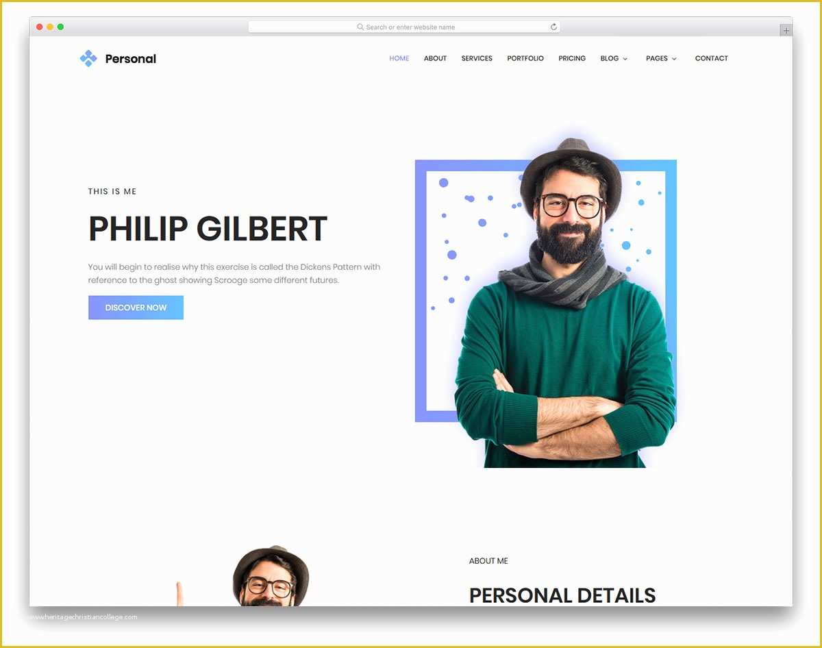 50 Free Personal Website Templates