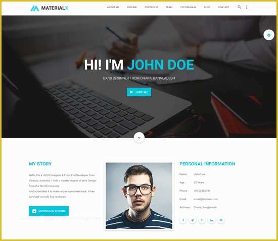 Free Personal Website Templates Of 50 Best Personal Website Templates Free & Premium